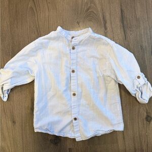 Zara Kids Baby Blue Button-Down Shirt